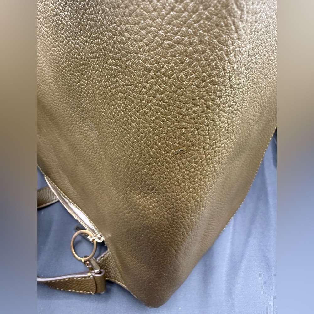 Kate Spade olive green New York sinch pebbled leather backpack - Picture 13 of 13